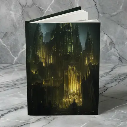Dark Gothic Castle Green Night Fantasy Art