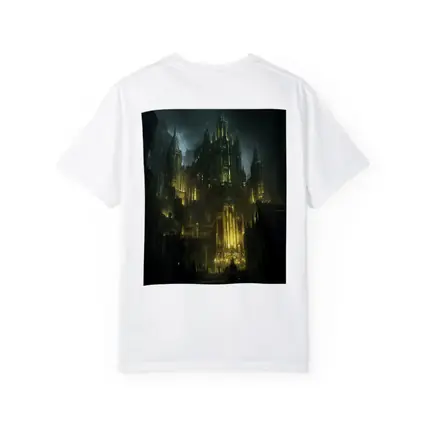 Dark Gothic Castle Green Night Fantasy Art