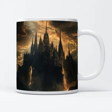 Dark Gothic Castle Dramatic Stormy Sky Fantasy