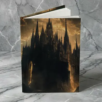 Dark Gothic Castle Dramatic Stormy Sky Fantasy