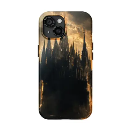 Dark Gothic Castle Dramatic Stormy Sky Fantasy