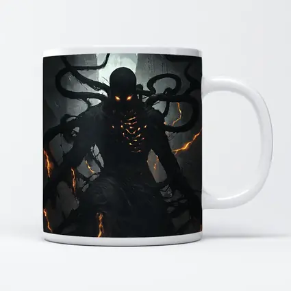 Dark Shadow Creature Glowing Eyes Fantasy Art