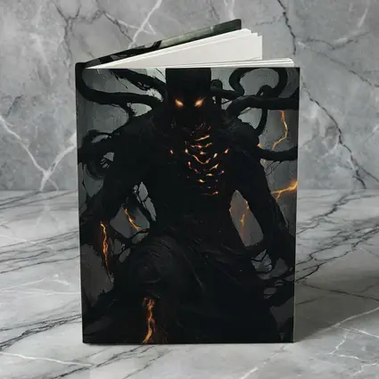 Dark Shadow Creature Glowing Eyes Fantasy Art