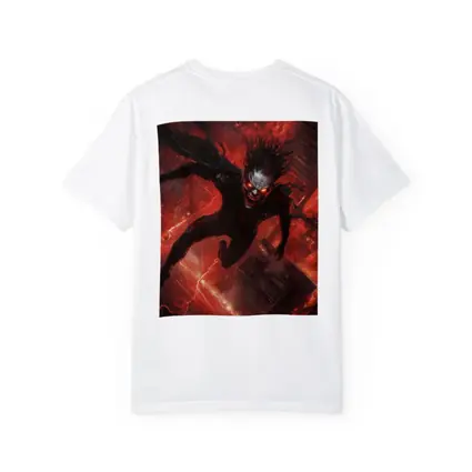 Dark Demon Flying Over Red City