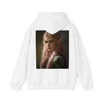 Pink Hair Elf Fantasy Portrait Digital Art