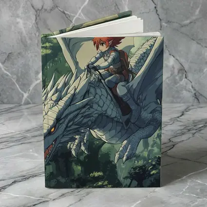 Anime Boy Riding White Dragon Forest