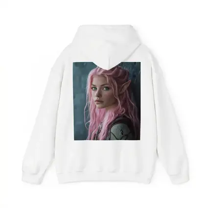 Pink Hair Elf Girl Fantasy Portrait Art