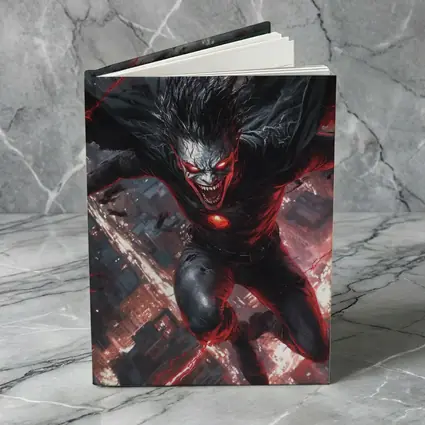 Dark Villain Red Lightning Cityscape Night Art