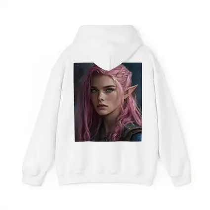 Pink Hair Elf Girl Fantasy Portrait Art