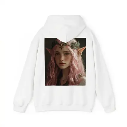 Pink Hair Elf Girl Fantasy Portrait Art