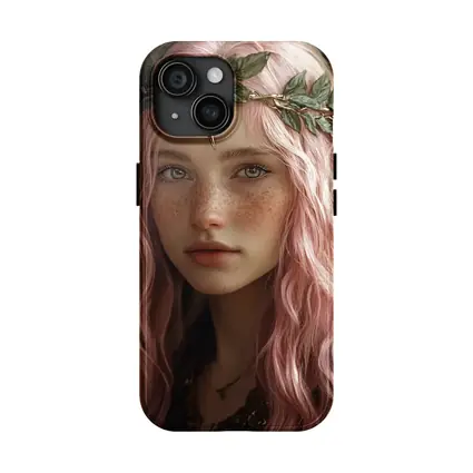 Pink Hair Elf Girl Fantasy Portrait Art