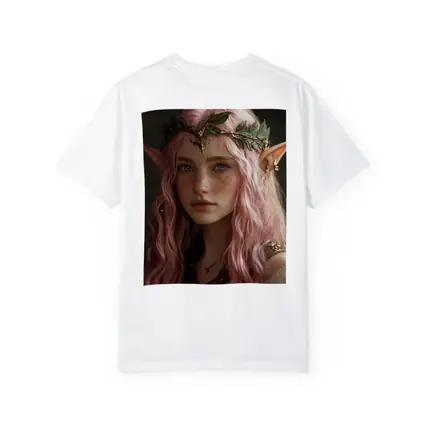 Pink Hair Elf Girl Fantasy Portrait Art