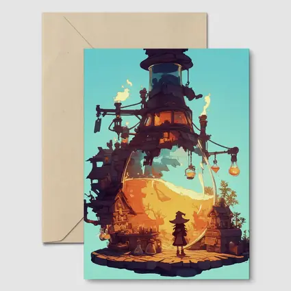 Witch Alchemist Tower Fantasy Steampunk Art