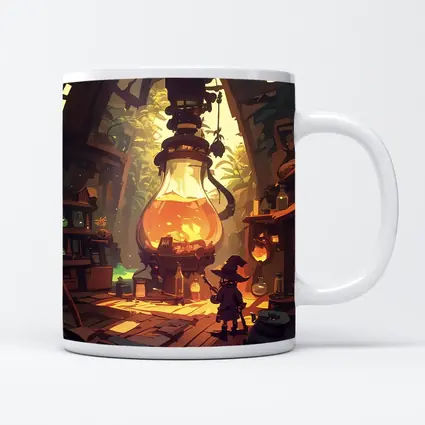 Witch Alchemist Lab Fantasy Cartoon Art