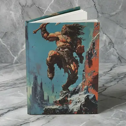 Barbarian Warrior Axe Ruined Fantasy City