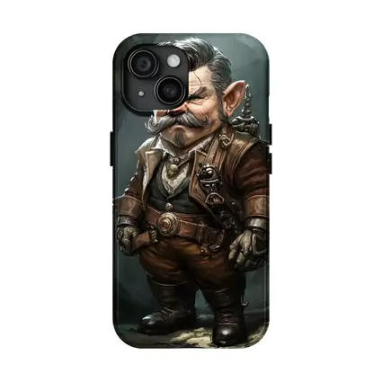 Grumpy Gnome Warrior Steampunk Cave Art