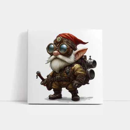 Steampunk Gnome Inventor Fantasy Character Art