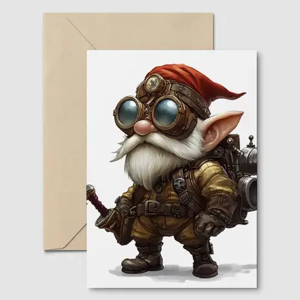 Steampunk Gnome Inventor Fantasy Character Art
