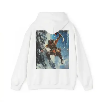 Barbarian Warrior Wielding Axe Icy Cliff