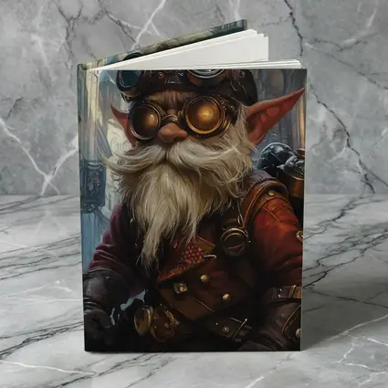 Steampunk Gnome In Dark Fantasy City