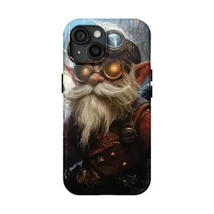 Steampunk Gnome In Dark Fantasy City