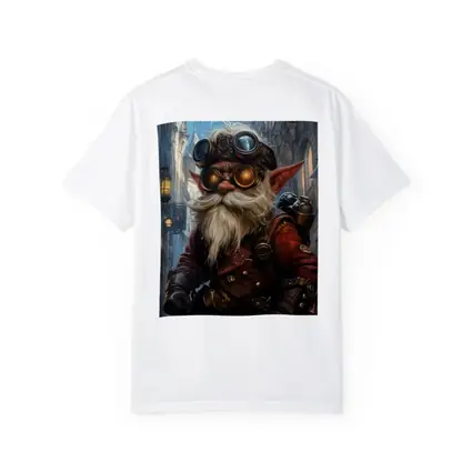 Steampunk Gnome In Dark Fantasy City