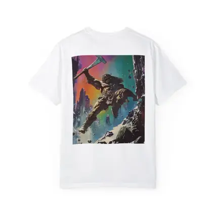Barbarian Warrior Axe Colorful Fantasy Ruins