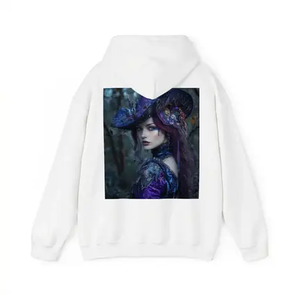 Dark Witch Woman Purple Forest Gothic Art