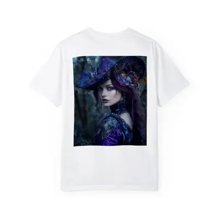 Dark Witch Woman Purple Forest Gothic Art