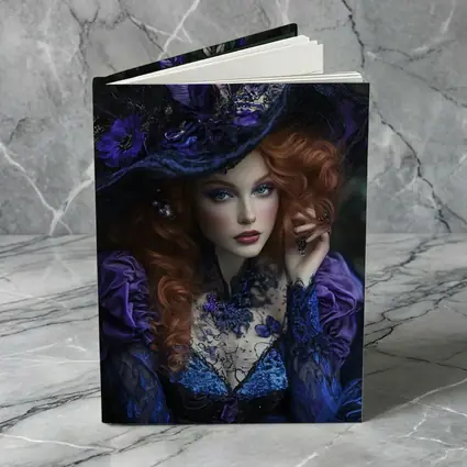 Red Hair Witch Dark Fantasy Forest Portrait