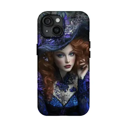 Red Hair Witch Dark Fantasy Forest Portrait
