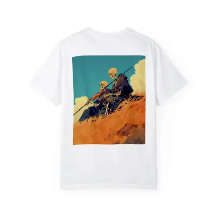Skeletons Playing Violin on Golden Hill