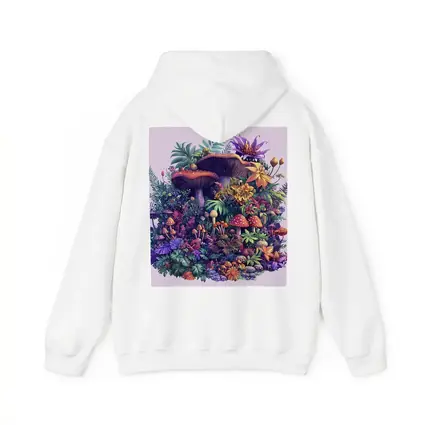 Colorful Mushrooms and Tropical Flowers Fantasy