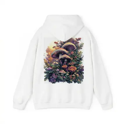 Mushrooms and Wildflowers Botanical Fantasy Art