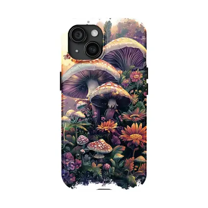 Mushrooms and Wildflowers Botanical Fantasy Art