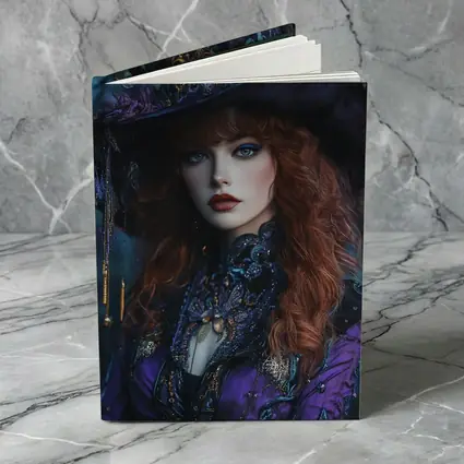 Red Hair Witch Purple Fantasy Dark Forest