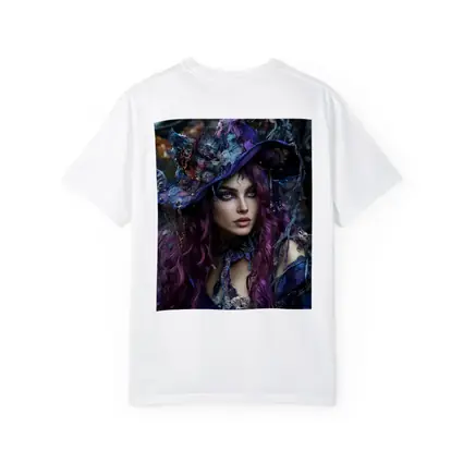 Purple Witch Woman With Cats Dark Fantasy