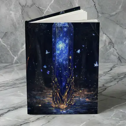 Glowing Crystal Obelisk Dark Fantasy Forest