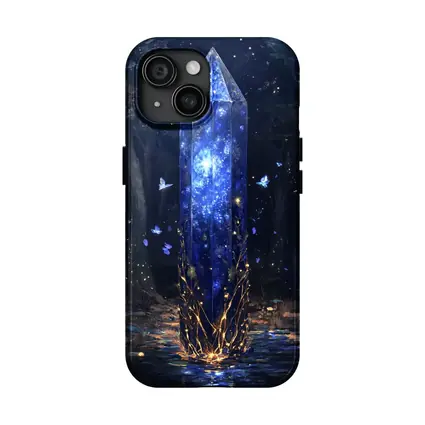 Glowing Crystal Obelisk Dark Fantasy Forest