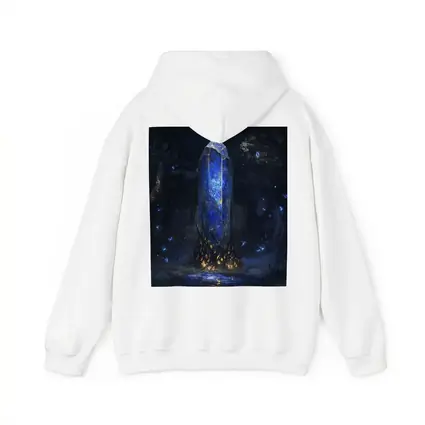 Glowing Blue Crystal Tower Dark Fantasy Forest