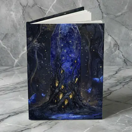 Glowing Crystal Tower Dark Fantasy Forest