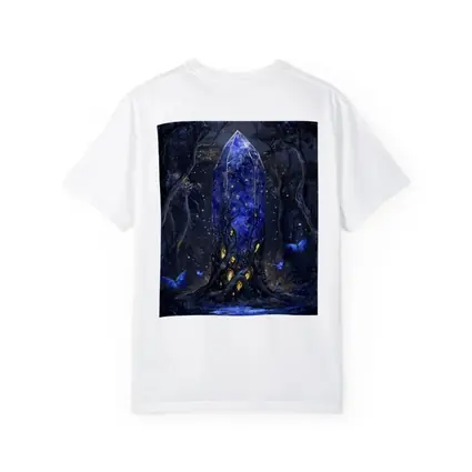 Glowing Crystal Tower Dark Fantasy Forest