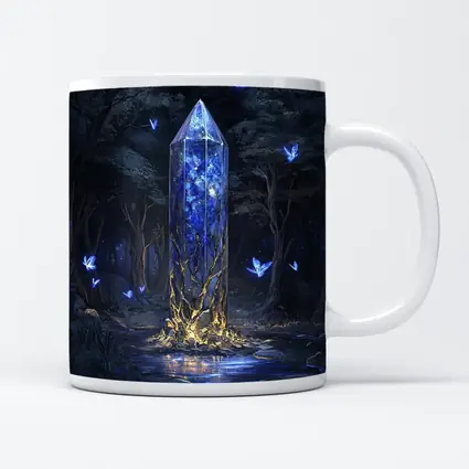 Glowing Crystal Tower Enchanted Dark Forest