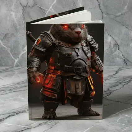 Armored Wombat Warrior Glowing Red Eyes