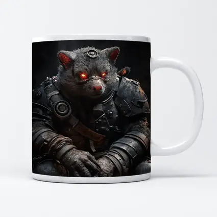 Armored Wombat Warrior Dark Fantasy Art