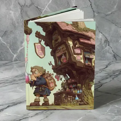 Fantasy Alchemist Boy Potion Shop Tree House
