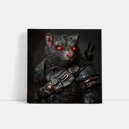Armored Rat Warrior Dark Fantasy Portrait