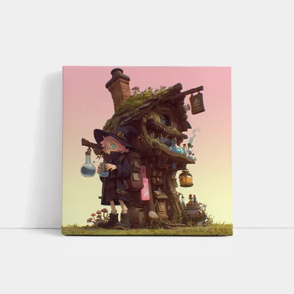 Anime Witch Girl Potion Shop Fantasy Art