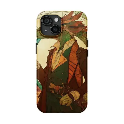 Steampunk Lizard Explorer Art Nouveau Style