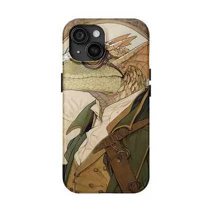 Steampunk Dragon Scholar Art Nouveau Portrait